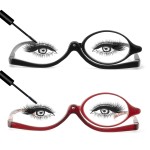 JM 2 Pairs Makeup Reading Glasses Magnifying Flip Down Cosmetic Readers for Women with Spring Hinge +5.0