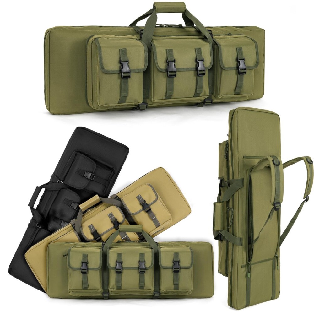 PERFBAGS 36 Soft Double Rifle Bag Tactical Long Rifle Backpack, Portable Shotgun Case for Storage and Transportation, Suitable for Outdoor Hunting Shooting
