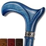 Asterom Walking Cane - Fancy Wooden Canes for Men & Women - Handmade, Stylish, Fashionable - Cool Walking Sticks for Seniors (Indigo, 36 Inches)