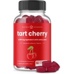 NutraChamps Tart Cherry Gummies - 3000mg Tart Cherry Extract with Celery Seed - Uric Acid Cleanse Supplement - Antioxidant, Joint Comfort, Flexibility, Immune Health, Sleep - 60 Vegan Gummies