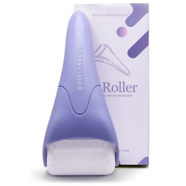 ROSELYNBOUTIQUE Ice Roller for Face Wrinkles Fine Lines Puffiness Stick Massager Facial Skin Care Tools Self Care Gifts for Men Women (Purple)