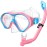 Gintenco Kids Snorkel Set, Diving Mask for Children as Unisex Kids Swimming Goggles, Anti-Fog Diving Mask and Dry Top Snorkel Combo Set for Junior and Youth