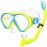 Gintenco Kids Snorkel Set, Diving Mask for Children as Unisex Kids Swimming Goggles, Anti-Fog Diving Mask and Dry Top Snorkel Combo Set for Junior and Youth