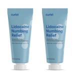 Curist 5% Lidocaine Cream Maximum OTC Strength Topical Pain Relief OTC - 12 oz (Pack of 2) XL Tube 5 Percent Lidocaine Numbing Cream to Numb Effectively (2 Pack - 6 oz Tube)