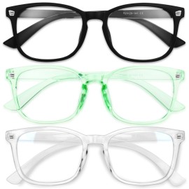 Gaoye Stylish Blue Light Glasses for Woman - Computer Glasses for Blue Light Blocking - Lightweight Frames - 3 pack