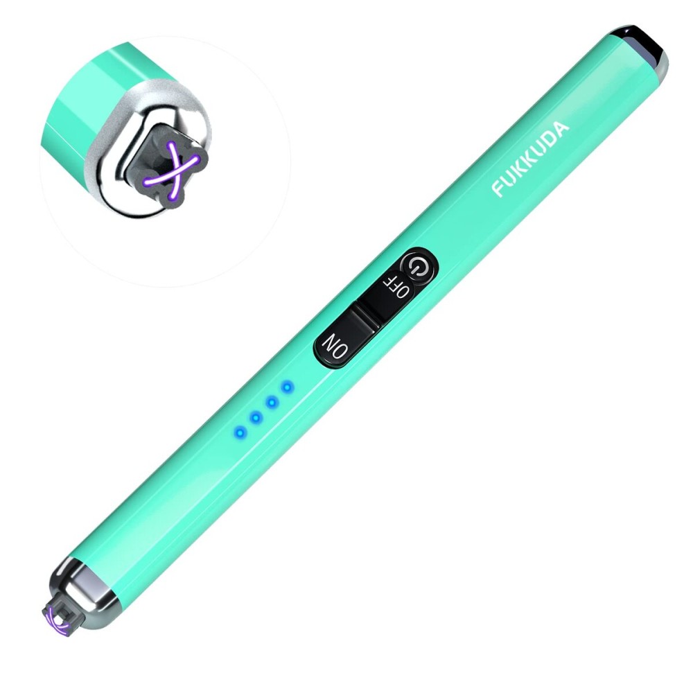 Upgraded Dual Arc Electric Candle Lighter Rechargeable USB Lighter Plasma Arc Lighters for Candle (Teal Blue)