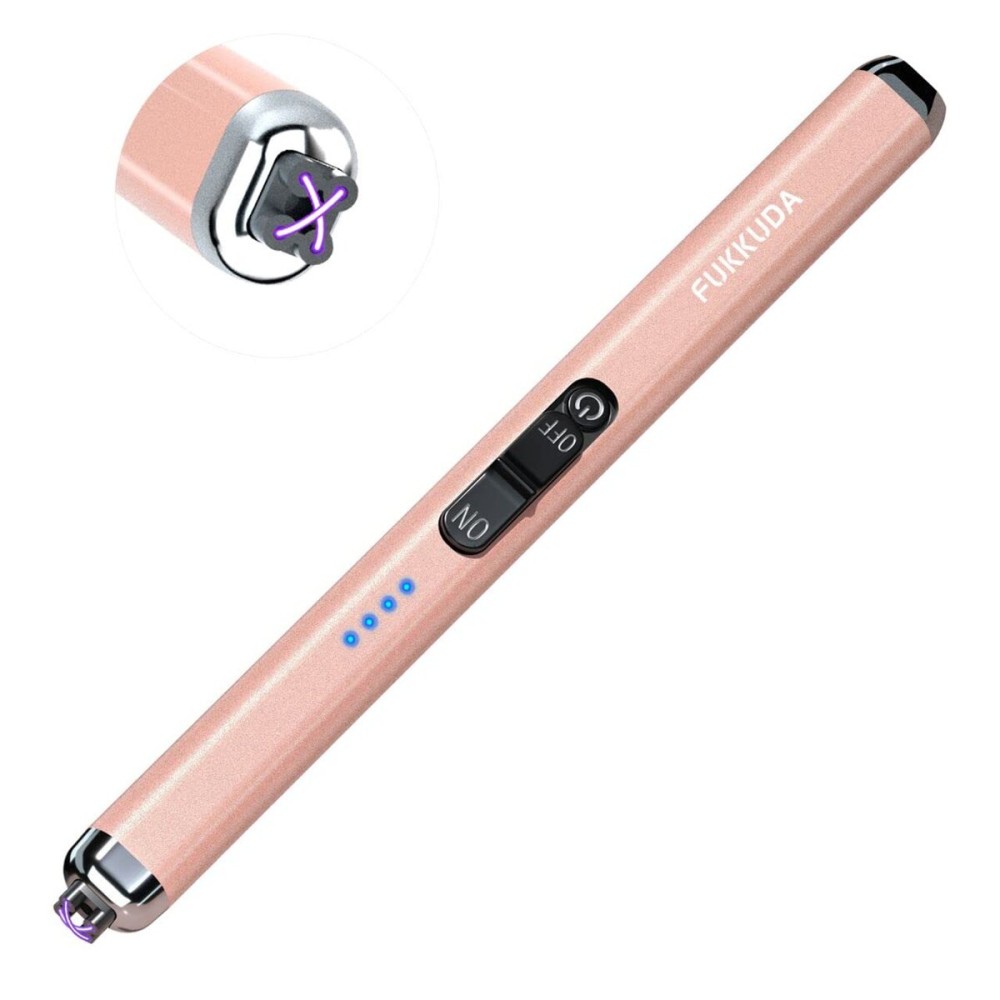 Upgraded Dual Arc Electric Candle Lighter Rechargeable USB Lighter Plasma Arc Lighters for Candle (Rose Gold)