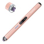 Upgraded Dual Arc Electric Candle Lighter Rechargeable USB Lighter Plasma Arc Lighters for Candle (Rose Gold)