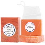 LIYALAN Kojic Acid Soap Bar Moisturizing Deep Cleansing for Face and Body Smooth Skin Care 140g x 2 bars,9.9 oz 2 bars