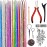 Hair Tinsel Kit, Fairy Tinsel Hair Extensions With Tool 2760 Strands 12 Colors Holographic Heat Resistant Sparkling Hair Glitter for Christmas New Year Party (48 Inch)