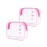 WANDF TSA Approved Toiletry Bag, 2 Packs Travel Clear Toiletry Bag, Quart Size Makeup Cosmetic Pouch with Zipper, Carry-On Airport Compliant Bag for Women and Men (2pcs Pink)