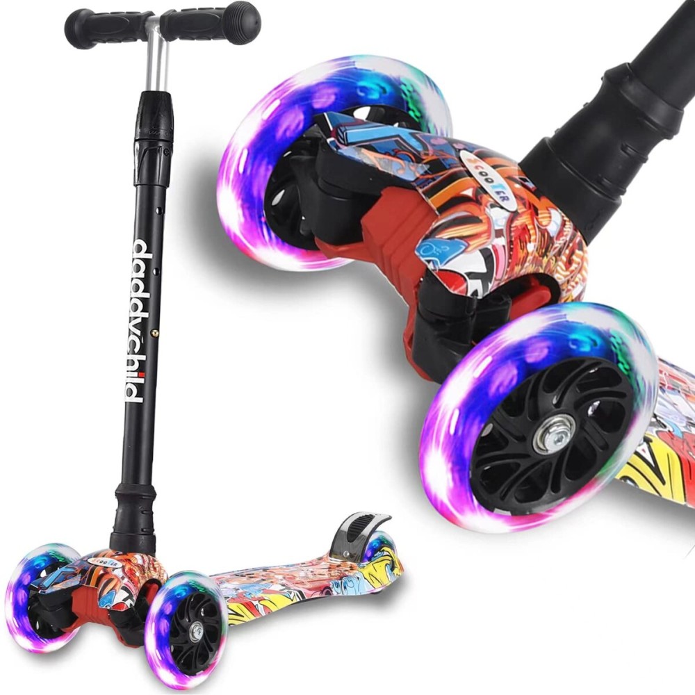 3 Wheel Scooters for Kids, Kick Scooter for Toddlers 3-14 Years Old, Boys and Girls Scooter with Light Up Wheels, Mini Scooter for Children