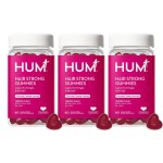 HUM Hair Strong Daily Hair Growth Gummies with Biotin, Zinc, Vitamin B12 to Support Growth, Folic Acid & Vitamin B12 Gummy Vitamins for Healthy Hair Support for Women and Men, 180 Gummies
