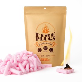 Non-Toxic Waterproof Fire Starters with 5+ Minute Burn for Emergencies, Survival, Campfires, Fire Pits, Grills - Made in The USA - 200 Pack