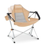 KingCamp Hammock Camping Chair, Swinging Portable Folding Camp Chairs for Adults Max 400lbs Heavy Duty Foldable Oversized Rocker with Aluminum Alloy Frame Cup Holder for Outdoor Beach Patio Sport