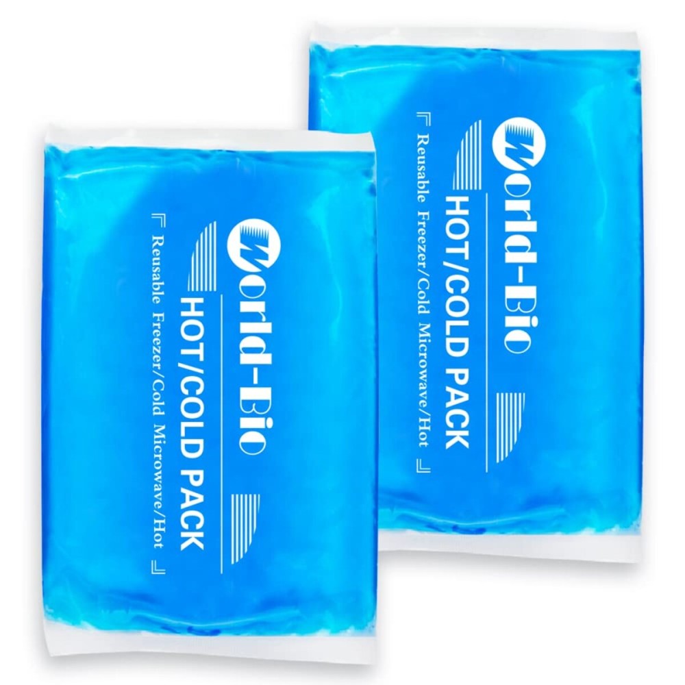 Large Gel Ice Packs for Injuries Reusable Hot Cold Pack Compress for Pain Relief, Rehabilitation, Comfort Ice Gel Pack Flexible Therapy on Neck, Arm, Knee, Leg, Shoulder, Elbow, Wrist - 2 Pack Blue