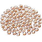 Novani Crystal Rhinestones, Flatback Loose Gemstones 1440pcs Glass Rhinestones for Clothes Shoes Crafts Makeup Nail Art and DIY Decorations(SS10, Golden Shadow)