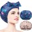 2 PCS Waterproof Shower Caps, Oversized Adjustable Hair Cap with Bow Knot for Women, Reusable Double Layer Waterproof Bathing Cap for Shower, Spa, Makeup, Design for All Hair Lengths/Style