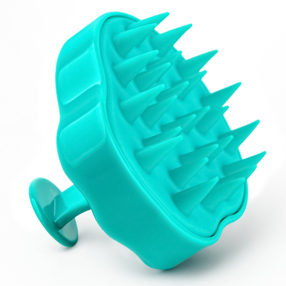 RELAXXO Scalp Massager Hair Growth - Exfoliator & Hair Scrubber for Scalp, Soft Bristles for Dandruff & Soothing Comfort, Shampoo Brush, Wet & Dry Use, Green