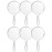 OMIRO Hand Mirror, Double-Sided Handheld Mirror 1X/3X Magnifying Mirror with Handle, Set of 6 (Clear)
