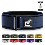 Self-Locking Weight Lifting Belt - Premium Weightlifting Belt for Serious Functional Fitness, Weight Lifting, and Olympic Lifting Athletes - Lifting Support for Men and Women (X-Large, Midnight Blue)