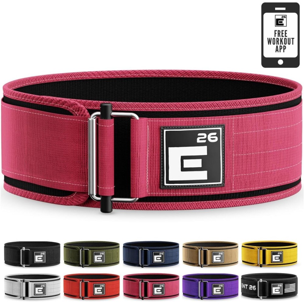 Self-Locking Weight Lifting Belt,Premium Weightlifting Belt for Serious Functional Fitness, Weight Lifting, and Olympic Lifting Athletes,Deadlift Training Belt (Extra Small, Miami Pink)