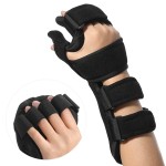 Fanwer Stroke Resting Hand Splint - Night Immobilizer Wrist Finger Brace for Flexion Contractures, Functional 5 Finger Stabilizer Wrap - for Muscle Atrophy Rehab, Arthritis, Tendonitis (Right, Large)