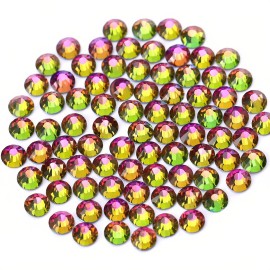 Novani Crystal Rhinestones, Flatback Loose Gemstones 288pcs Glass Rhinestones for Clothes Shoes Crafts Makeup Nail Art and DIY Decorations(SS30, Rainbow)
