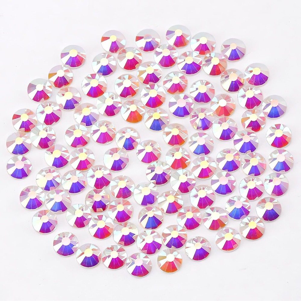 Novani Crystal Rhinestones, Flatback Loose Gemstones 1440pcs Glass Rhinestones for Clothes Shoes Crafts Makeup Nail Art and DIY Decorations(SS8, Transparent)