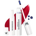 Wonderskin Wonder Blading All Day Lip Stain Peel Off Masque and Reveal Kit - Long Lasting, Waterproof Red Lip Tint, Transfer Proof Natural Makeup Stain Kit (Divine)