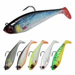 Gotour Weedless Soft Fishing Lures for Freshwater and Saltwater, Premium Pre-Rigged Jig Head Paddle Tail Swimbaits for Bass FishingJigs Fishing Bait for Crappie Trout Walleye, Amazing Fishing Gifts