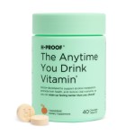 H-PROOF The Anytime You Drink Vitamin, Liver Health & Immunity Support with Electrolytes, Milk Thistle, and Vitamins B & C - 40 Chewable Tablets (20 Servings), Vegan, Tangerine