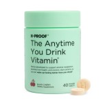 H-PROOF The Anytime You Drink Vitamin, Liver Health & Immunity Support with Electrolytes, Milk Thistle, and Vitamins B & C - 40 Chewable Tablets (20 Servings), Vegan, Black Cherry