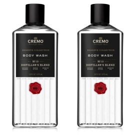 Cremo Rich-Lathering Distillers Blend (Reserve Collection) Body Wash, An Elevated Blend with Notes of Kentucky Bourbon, Smoked Vetiver and American Oak, 16 Fl Oz (Pack of 2)