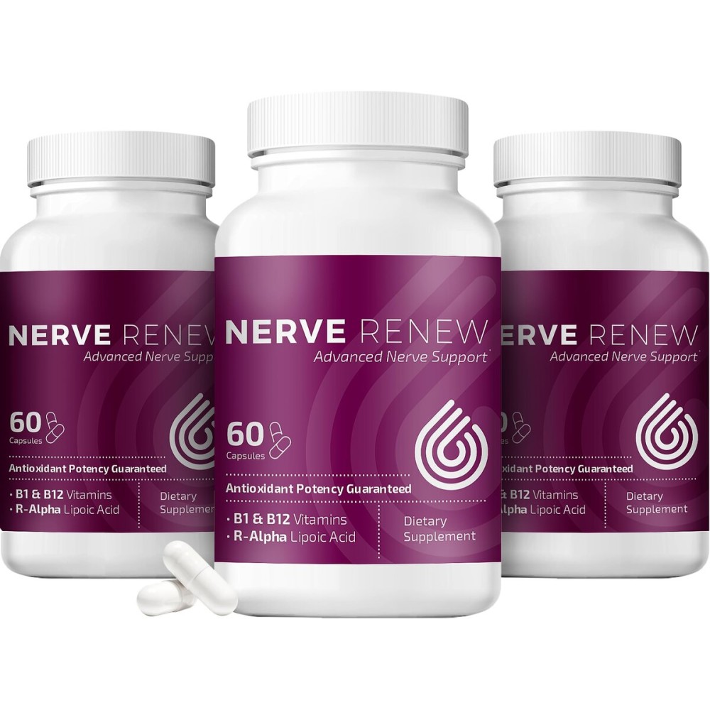 NERVE RENEW Advanced Nerve Support - 300mg Stabilized R-Alpha Lipoic Acid, Vitamin B Complex, Benfotiamine, Herbs for Fast-Acting Support