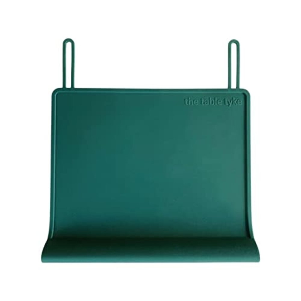 The Table Tyke Silicone Placemats for Toddlers with Patented Edge Bumper | Kids Placemats Non Slip Travel Ready | Baby Placemat BPA Free for Restaurant Dining Table | Hunter Green