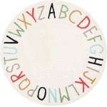 Topotdor Rainbow Round Kids Play Rug Alphabet Nursery Area Rug Extra Large Soft Crawling Play Mat for Children Toddlers Bedroom (71 inch, Multi Color)