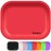 roygra Rolling Tray, Small Metal Tray, Cigarette Pre Roll Smoking Accessories, Portable Matte Rolling Trays for Smokers, Home Table Decor, Patio Decorations, 7 x 5.5 inch - Red