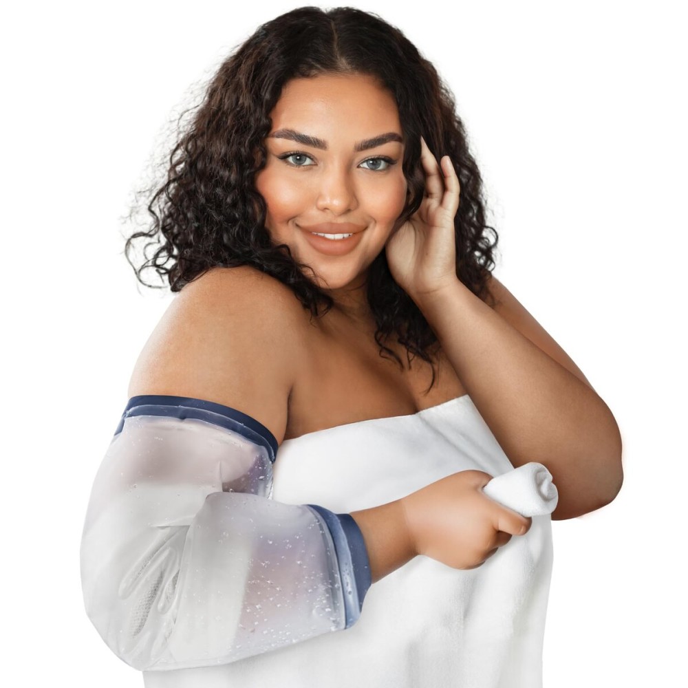 FIGHTECH PICC Line Shower Cover | Available in 3 Sizes | Reusable IV & PICC Line Sleeve | Waterproof Cast Cover for Elbow | PICC Line Covers for Upper Arm Wound (Weight: 220-300 pounds)