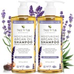 Tree to Tub Lavender Dry Hair Shampoo for Sensitive Scalp - Gentle Hydrating Dry Scalp Shampoo for Women & Men, Moisturizing Sulfate Free Shampoo w/Organic Argan Oil, Chamomile, All Natural Aloe Vera