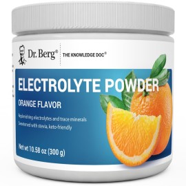 Dr. Berg Zero Sugar Hydration Keto Electrolyte Powder - Enhanced w/ 1000 mg of Potassium & Real Pink Himalayan Salt (NOT Table Salt) - Orange Flavor Hydration Drink Mix Supplement - 50 Servings