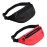 2 Packs Fanny Packs for Men and Women, Waterproof Sports Waist Pack Bag for Travel Hiking Running Hands-free(Black&Red)