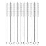 Long Straw Cleaner Brush Extend 10 inch, Wide 10mm diam Pipe Cleaners, Long Brush for Sippy Cup, Water Bottle and Tubes, Drinking Straw Cleaning Brush Set 10 Pack
