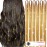 MISSUHUI Hair Tinsel with Tools 47Inch 1200 Strands Glitter Tinsel Hair Extensions Sparkling Shiny Fairy Hair Tinsel Strands Kit Heat Resistant Hair Accessories for Women Girls 6Pcs (Gold)
