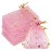 SUMAJU 100 Pieces Moon Star Organza Jewelry Candy Bags, 2.7x3.5 Inch Sheer Pink Organza Pouch Small Gift Bags with Drawstring for Wedding Baby Shower Christmas Party Favors