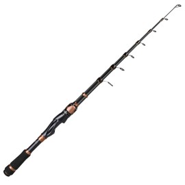 PLUSINNO Fishing Rod and Reel Combos, Bronze Warrior Toray IM6 Carbon Matrix Telescopic Fishing Rod (ONLY Fishing Rod (not Include Reel), 1.8M 5.91FT)