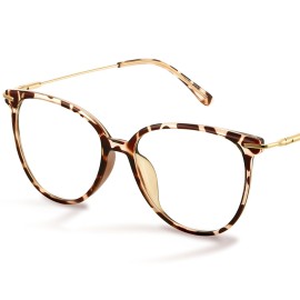 Gaoye Blue Light Blocking Glasses - Trending Round TR90 Frames, Metal Arms, UV400 Protection - Matching Soft Case