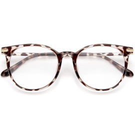 Gaoye Blue Light Blocking Glasses, Retro Round Eyewear Frame Anti Eyestrain Computer Glasses for Women Men (*Leopard)