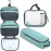 Toiletry Bag Kit Set: Hanging Travel Toiletry Bag + 311 TSA Cosmetic Liquid Bag + Ultralight Accessory Organizer Pouch (Dusty Teal)