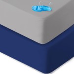 Biloban Pack and Play Sheets Waterproof 2 Pack Fitted, Compatible with Baby Graco Pack n Play/Playard and Other 38 X 26 Playpen Mattress, Grey & Navy